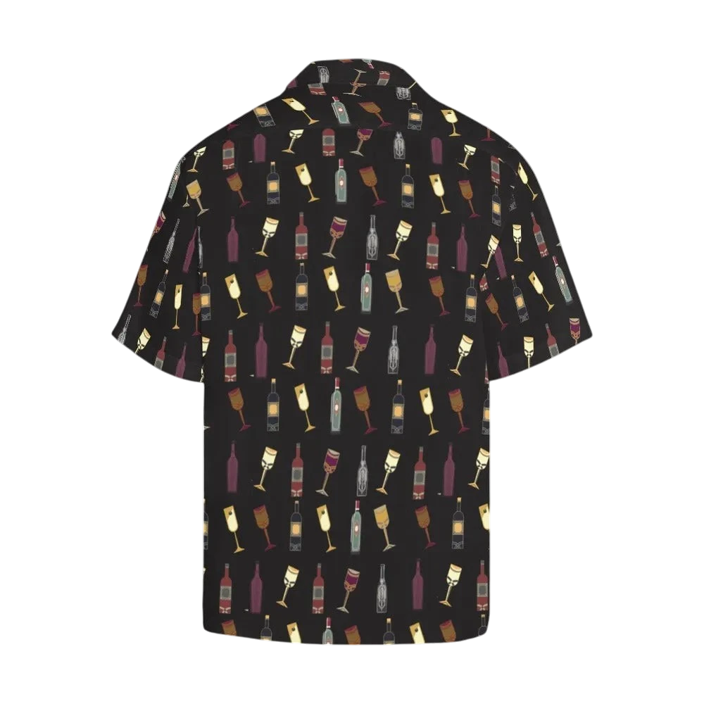 Hawaiian Vintage Wine Pattern Men's Shirt Secondary image