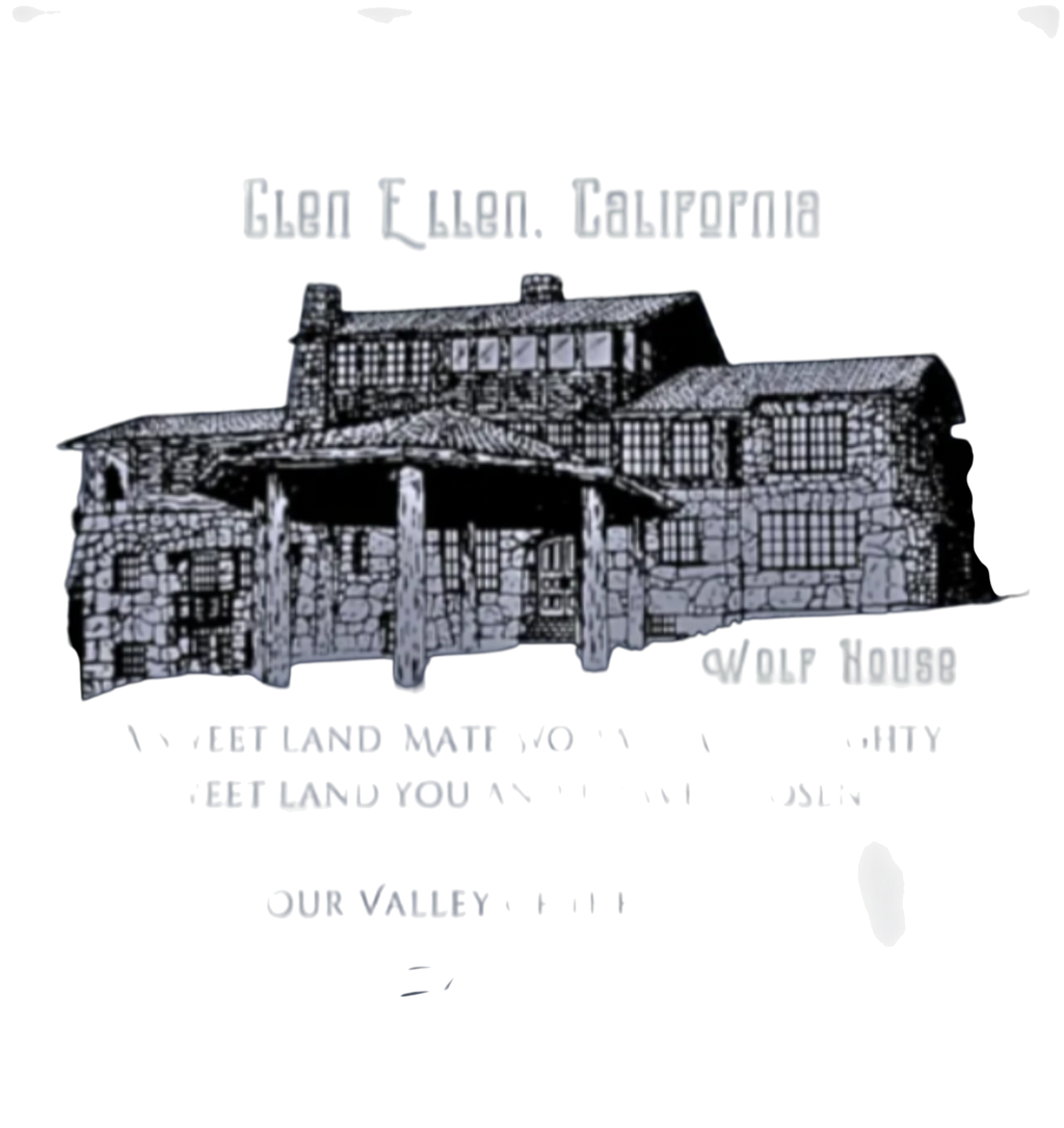 Sonoma Rebel Wolf House graphic tee, black 100% cotton t-shirt with a vintage-style illustration of a stone house and text.