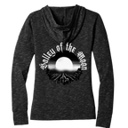 Sonoma Rebel Misty Moon womens charcoal heather full zip hoodie with graphic print on back.