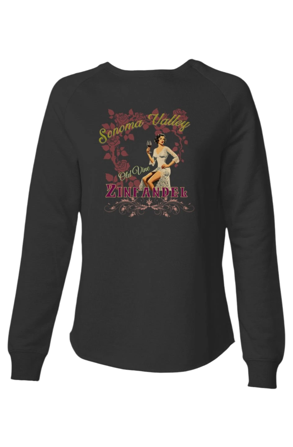 Sonoma Rebel dark grey cotton-polyester blend sweatshirt with a vintage pinup graphic and