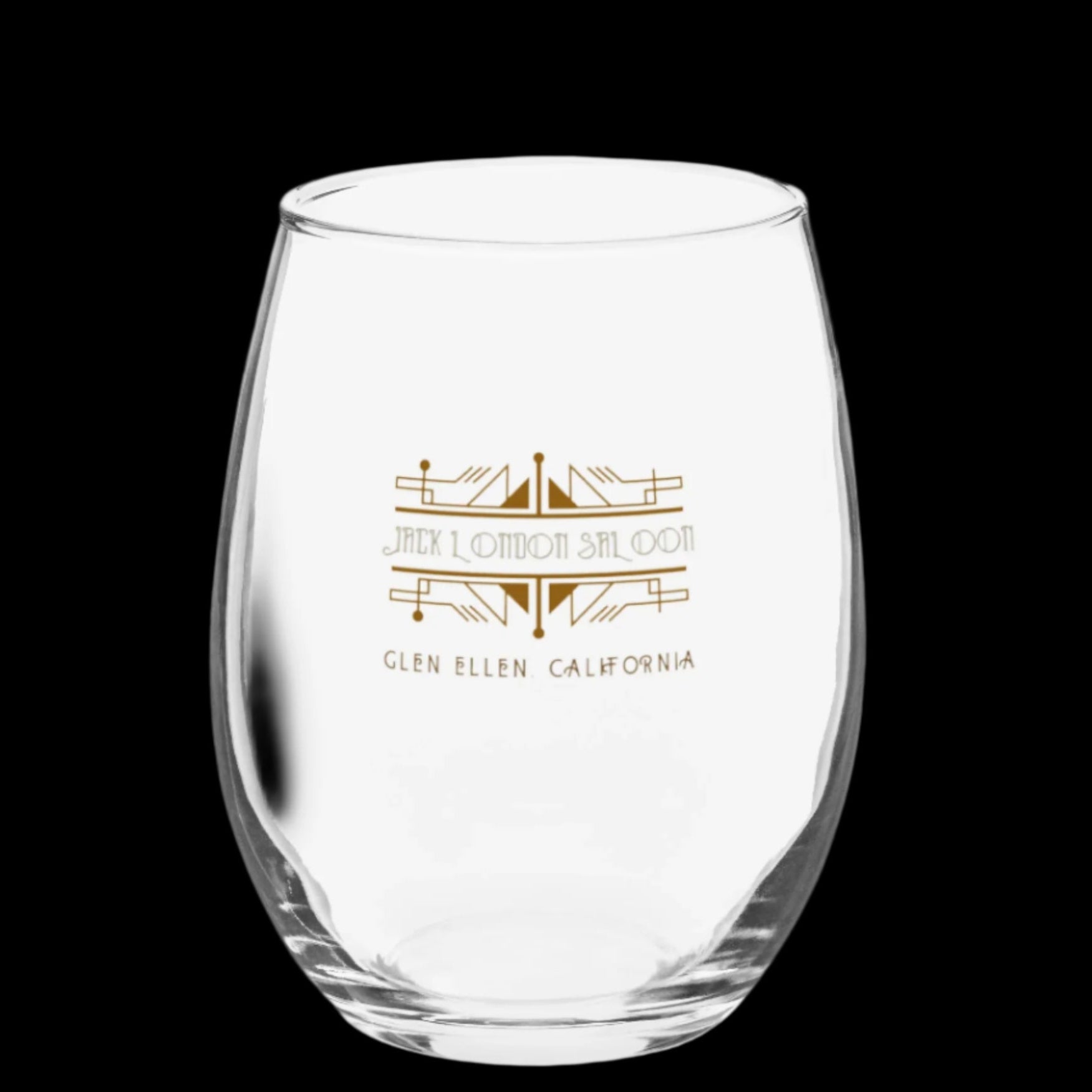 JACK LONDON SALOON Art Deco Logo Stemless wine glass - Stemware from My Store