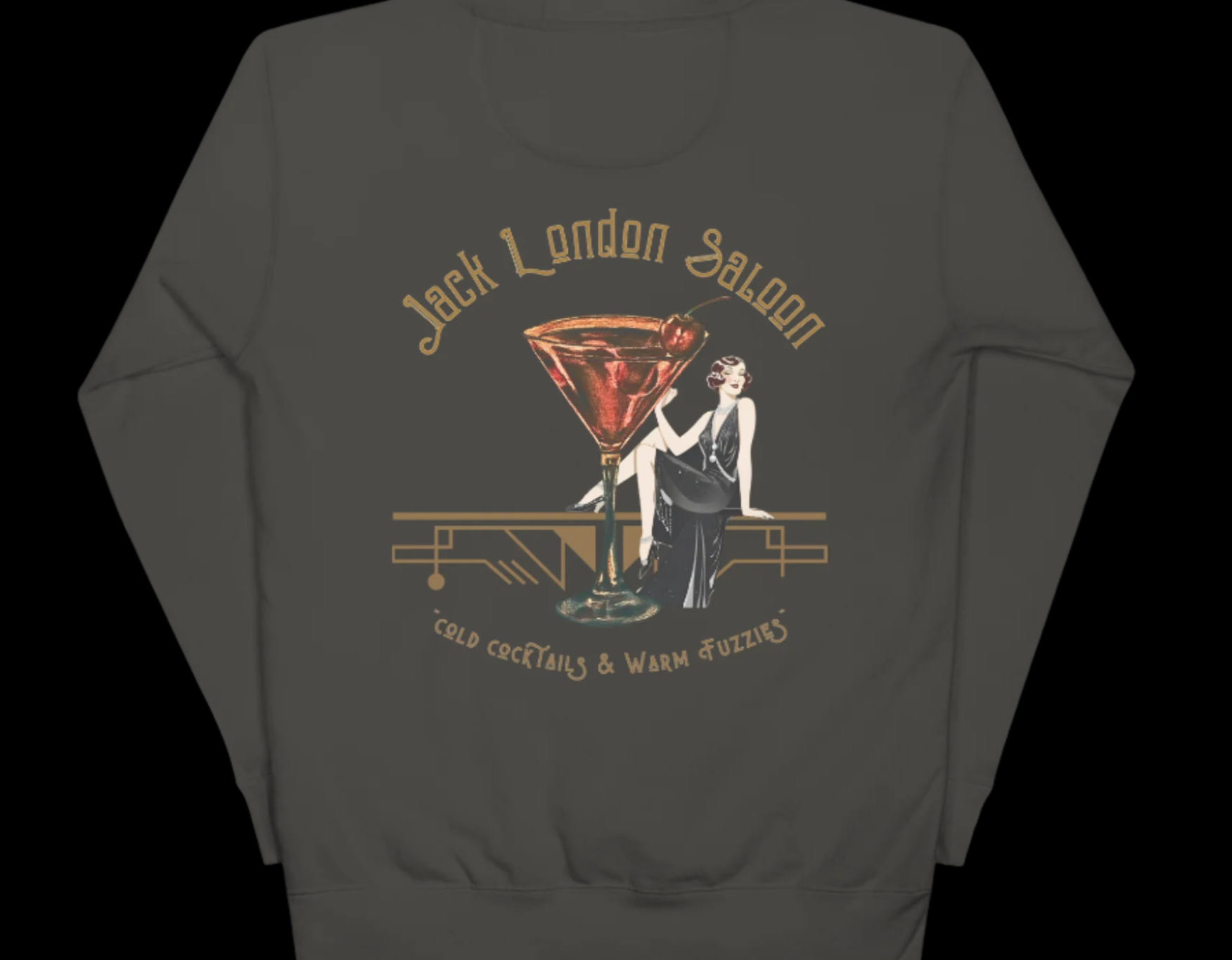 JACK LONDON SALOON COLD COCKTAILS Unisex Pullover Hoodie - Hoodies from My Store