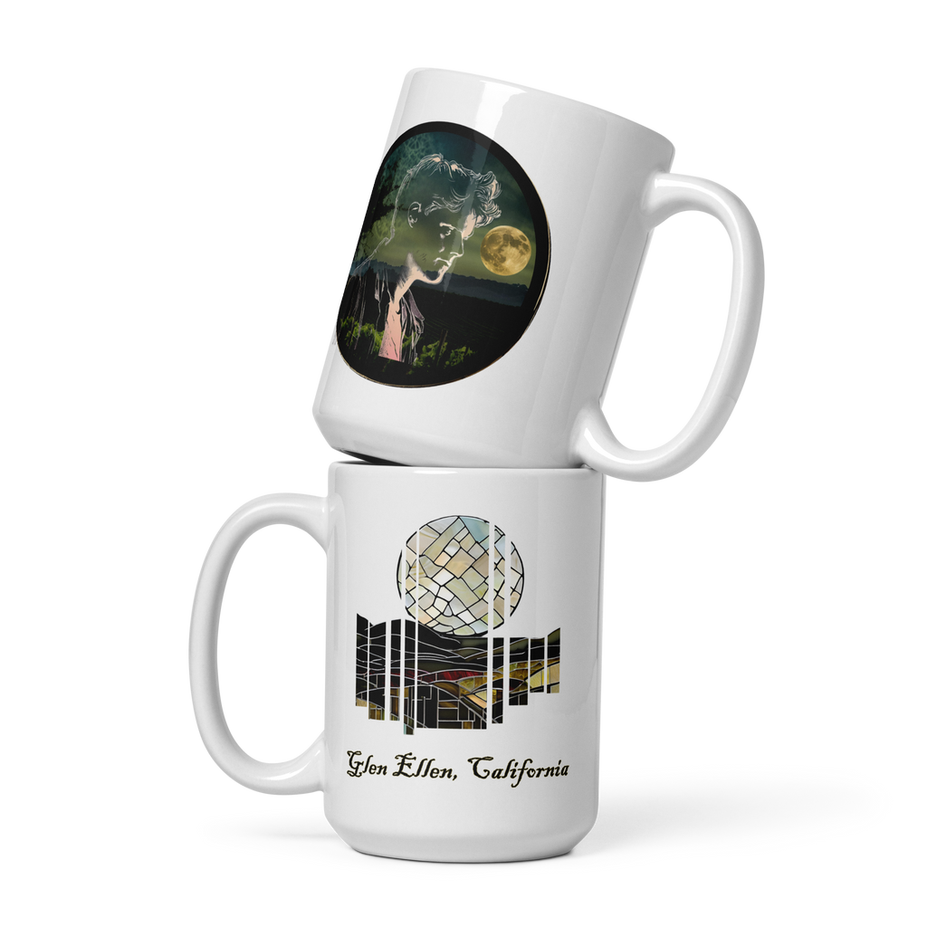 JACK LONDON WHITE GLOSSY MUG - Mugs from Sonoma Rebel